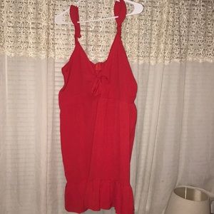 Ruffle front tie dress